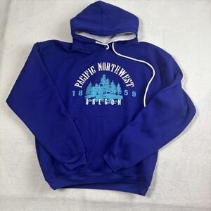 VTG Tipsy Pacific Northwest Oregon‎ Purple Pullover LS Fleece Hoodie Men's XL